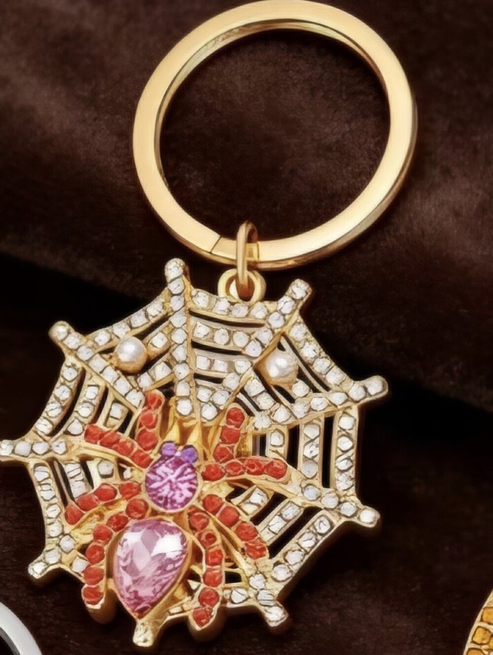 Spider/ Spider Web Halloween Bag Charm/ Keychain NEW